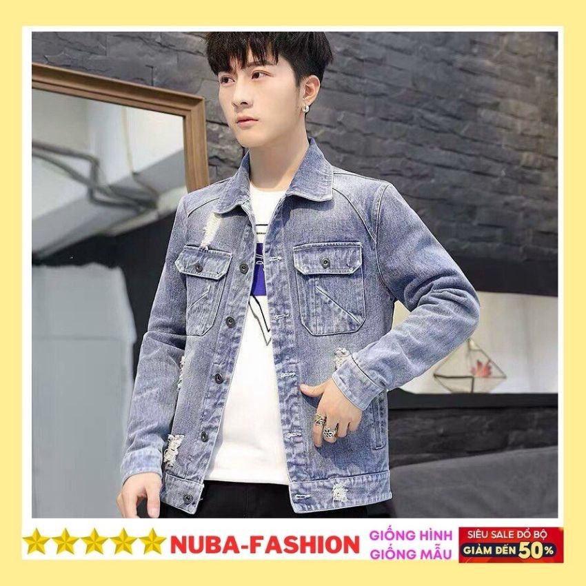 Áo khoác jean nam chất vải bò cá tính trẻ trung,NUCA 17