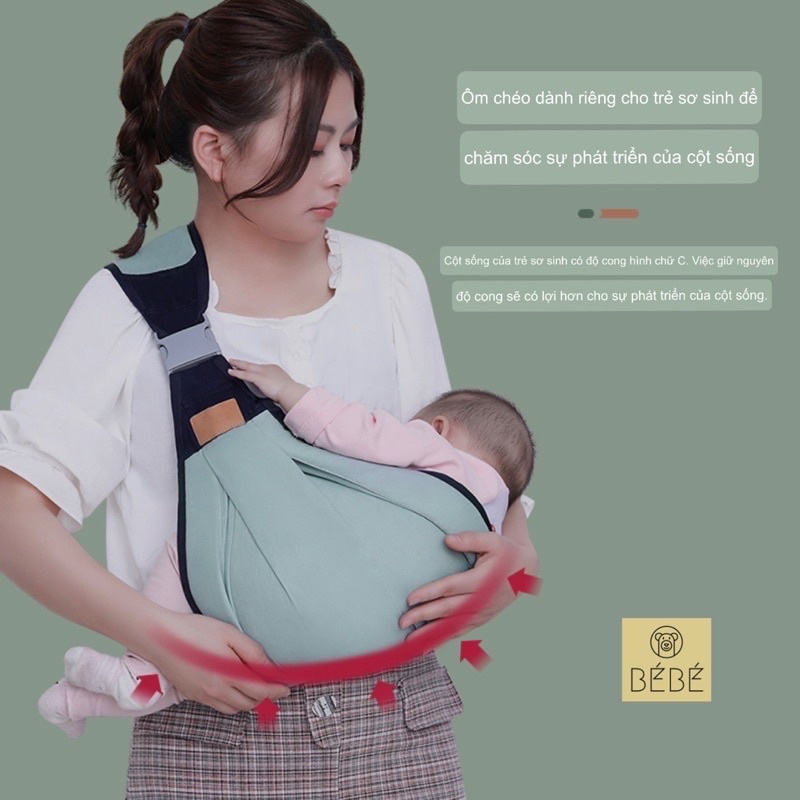 PVN47550 Địu trẻ em sơ sinh nhiều tư thế vải lưới mềm mát gọn nhẹ dễ dàng sử dụng Giá Rẻ