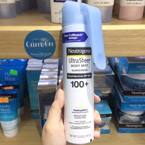 Xịt chống nắng Neutrogena Ultra Sheer SPF 100