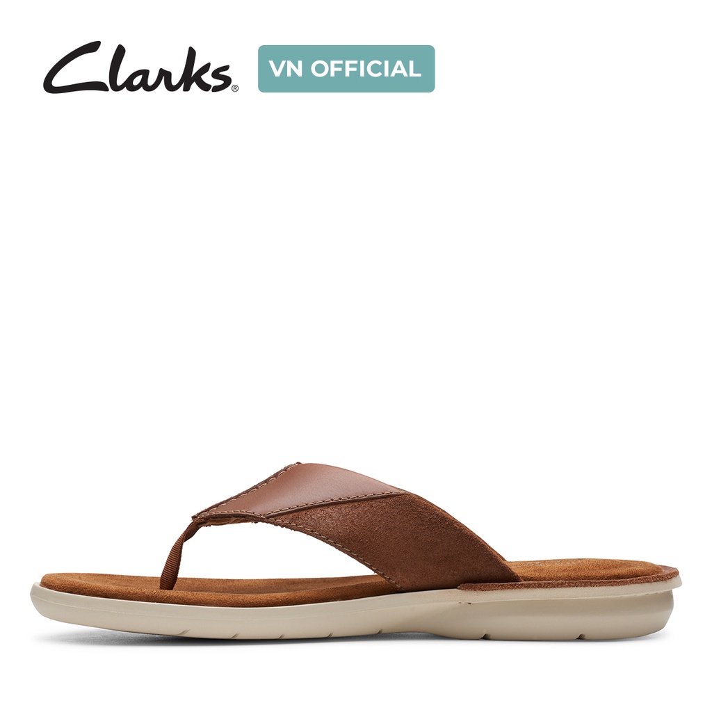 Dép xỏ ngón nam CLARKS Ellison Easy màu Tan