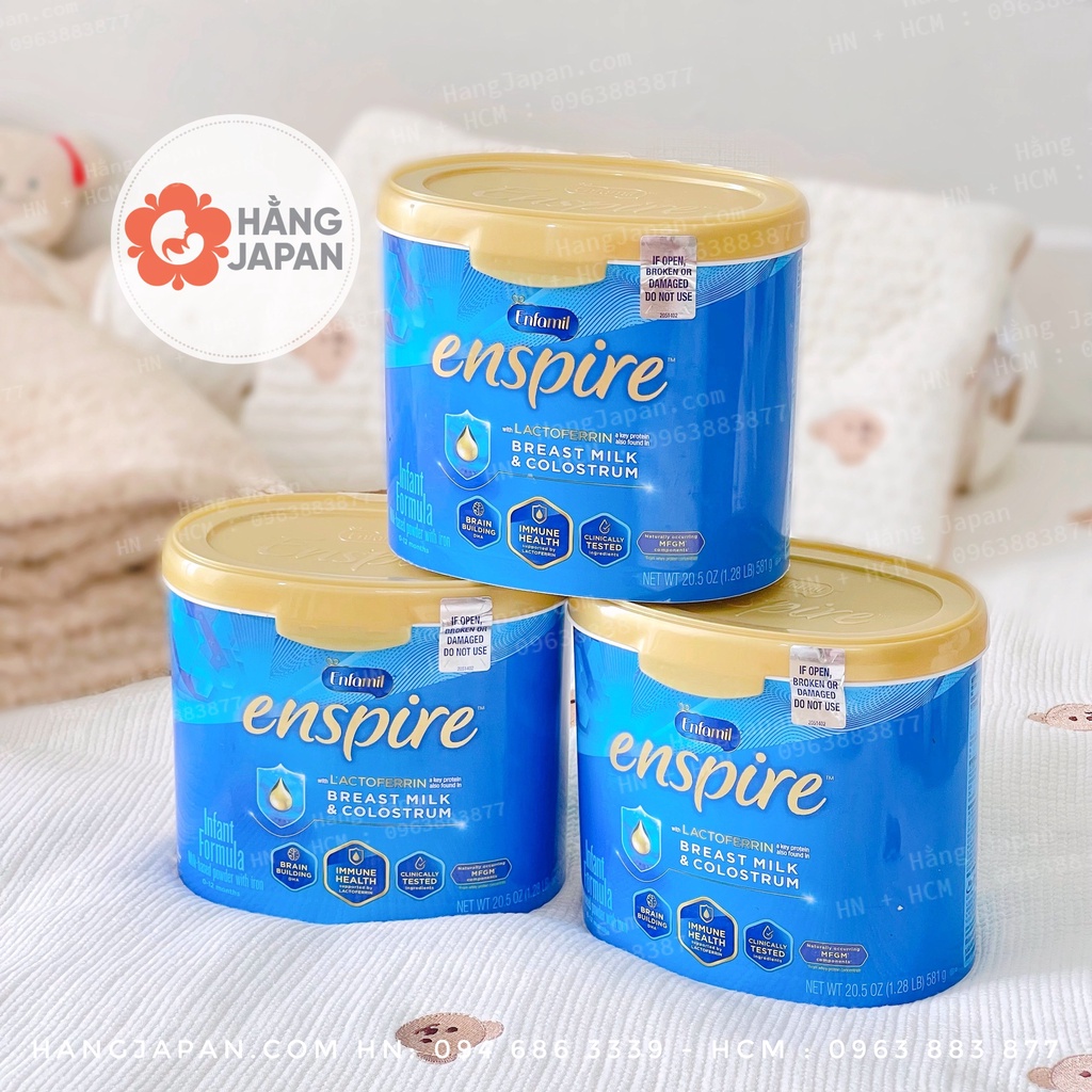 Sữa bột Enfagrow Enspire 581g/ 680g cho bé 0 đến 12 tháng