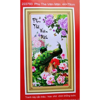 Tranh thêu chữ thập Phu thê viên mãn 222793