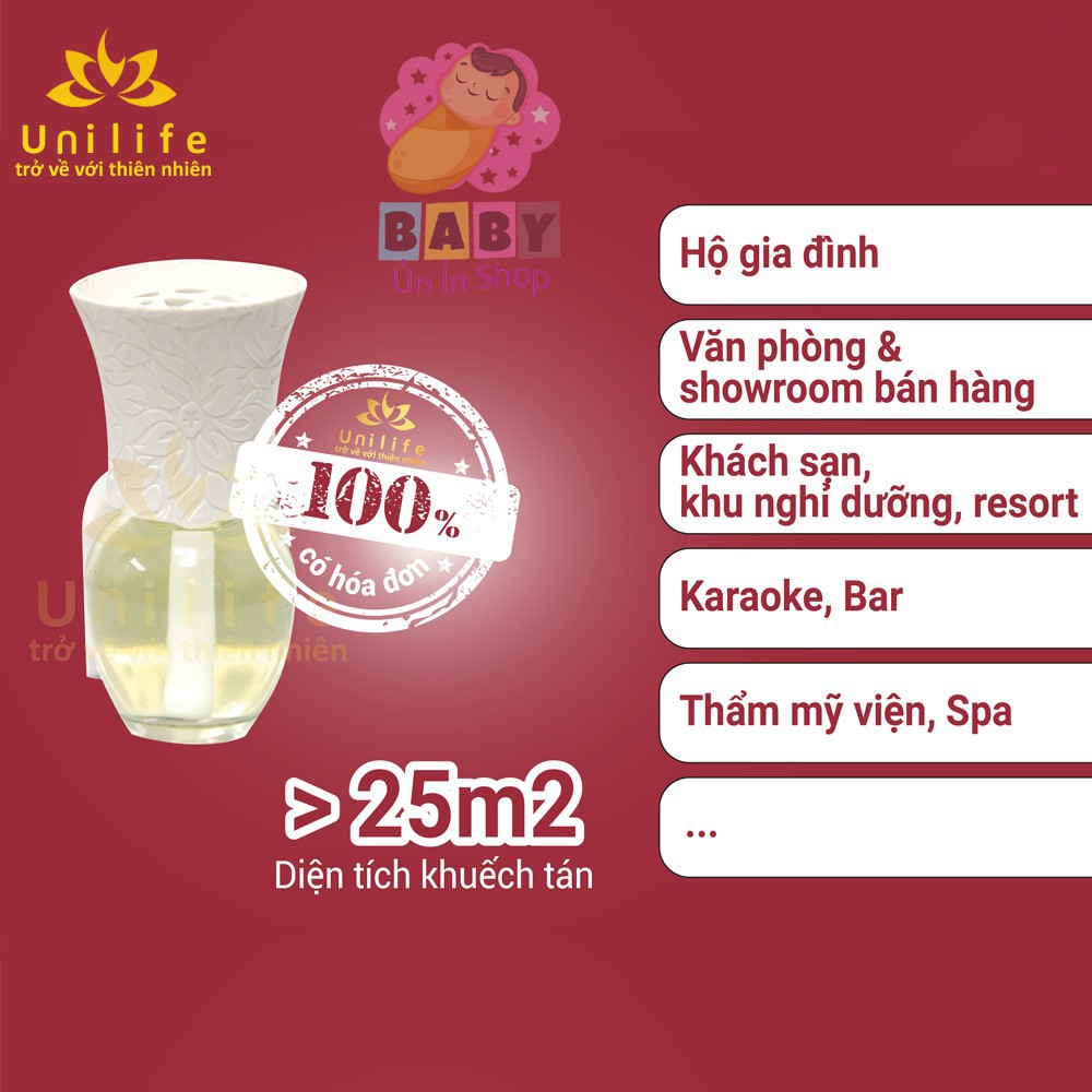 [ TẶNG TINH DẦU HƯƠNG THƠM HOTEL 30ML] MÁY KHUẾCH TÁN TINH DẦU UNILIFE.HÀNG CHÍNH HÃNG.