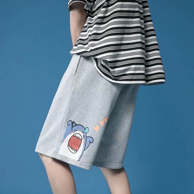 Quần Short Nam In Họa Tiết Phong Cách Hip Hop Nhật Bản Cỡ Lớn M-8XL