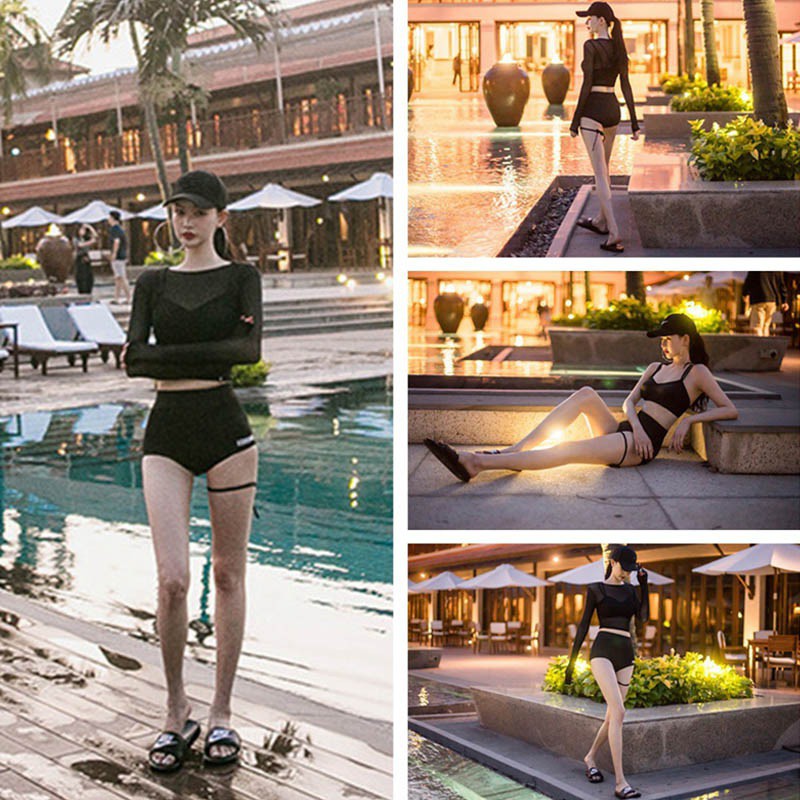 Set đồ bơi hai mảnh kèm áo khoác ngoài quyến rũ cho nữ | BigBuy360 - bigbuy360.vn