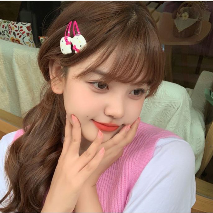 Set 4 kẹp tóc XIAODUOJIAJU hình mèo kitty dễ thương cho bé gái