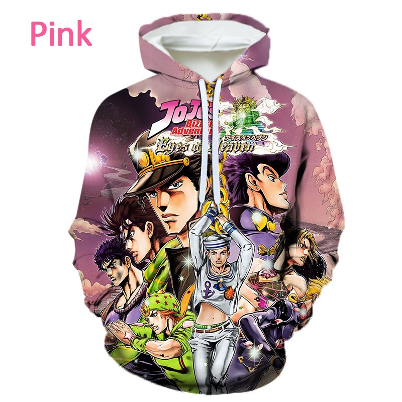 Áo Hoodie Dài Tay In Hình Anime Jojo 'S Bizarre Adventure 3D Thời Trang Thu Đông Dành Cho Nam