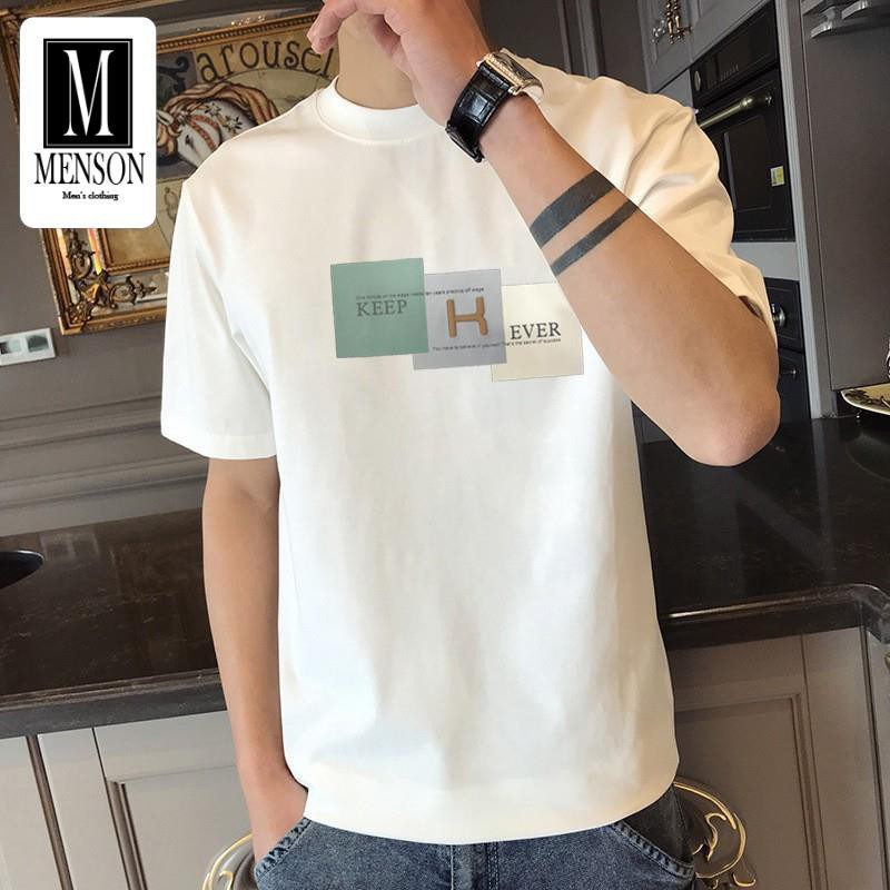 [Hàng Cao Cấp] Áo Thun Nam, Áo Phông Nam Cổ Tròn Cao Cấp Vải Cotton Co Giãn 4 Chiều Chất Mát Mùa Hè - MENSON M1131 | BigBuy360 - bigbuy360.vn