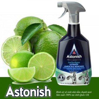 Tẩy Rửa Nhà Tắm Astonish ❎ Bình Xịt Vệ Sinh Nhà Tắm Astonish Hương Chanh C6940 (750ml)