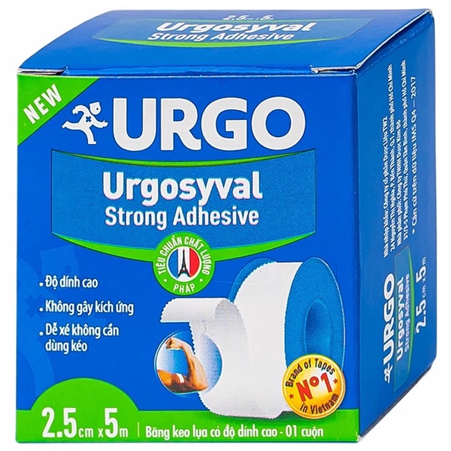 Băng Keo Lụa Urgo - Urgosyval Độ Dính Cao, Ít Dị Ứng