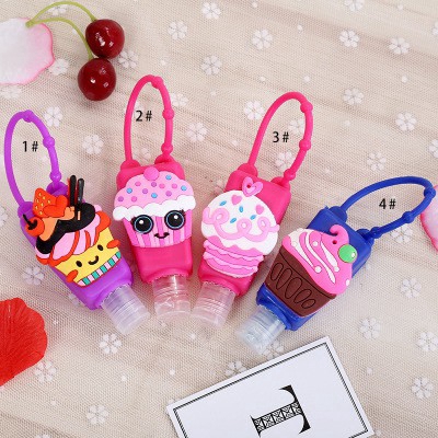 [Hàng mới về] Chai đựng nước rửa tay rỗng bằng silicone thiết kế hoạt hình đáng yêu tiện lợi dành cho bé