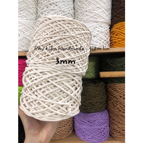 Dây dệt tim có lõi thắt macrame, túi handmade