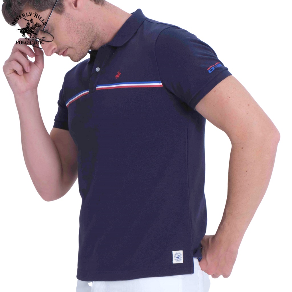 Beverly Hills Polo Club - Áo polo Ngắn tay Nam Regularfit Navy NV- BHPC PMRSS20TL097