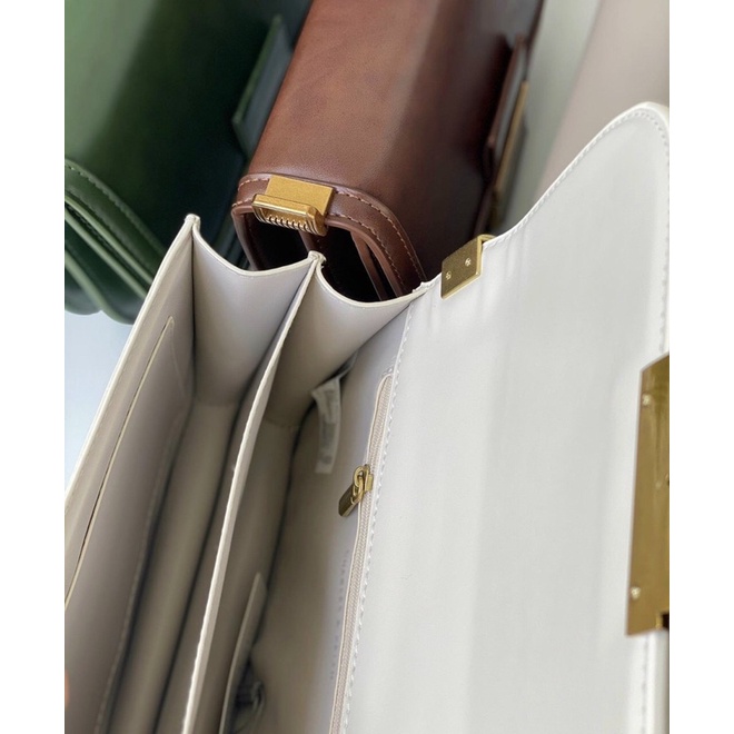 Túi xách nữ đeo chéo, đeo vai dáng bầu 2 ngăn  size 22 Full màu chuẩn hãng