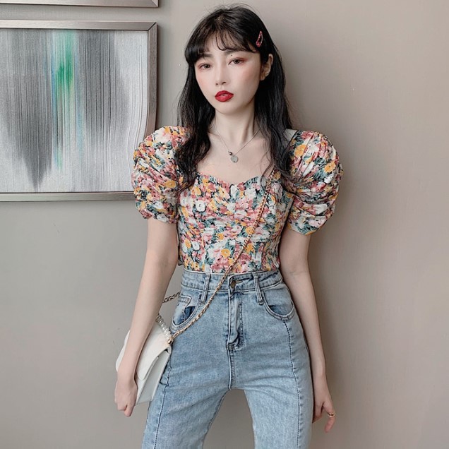 Ulzzang ( 얼짱) - ÁO SƠ MI HOA THỜI TRANG NỮ - EMILYSHOP