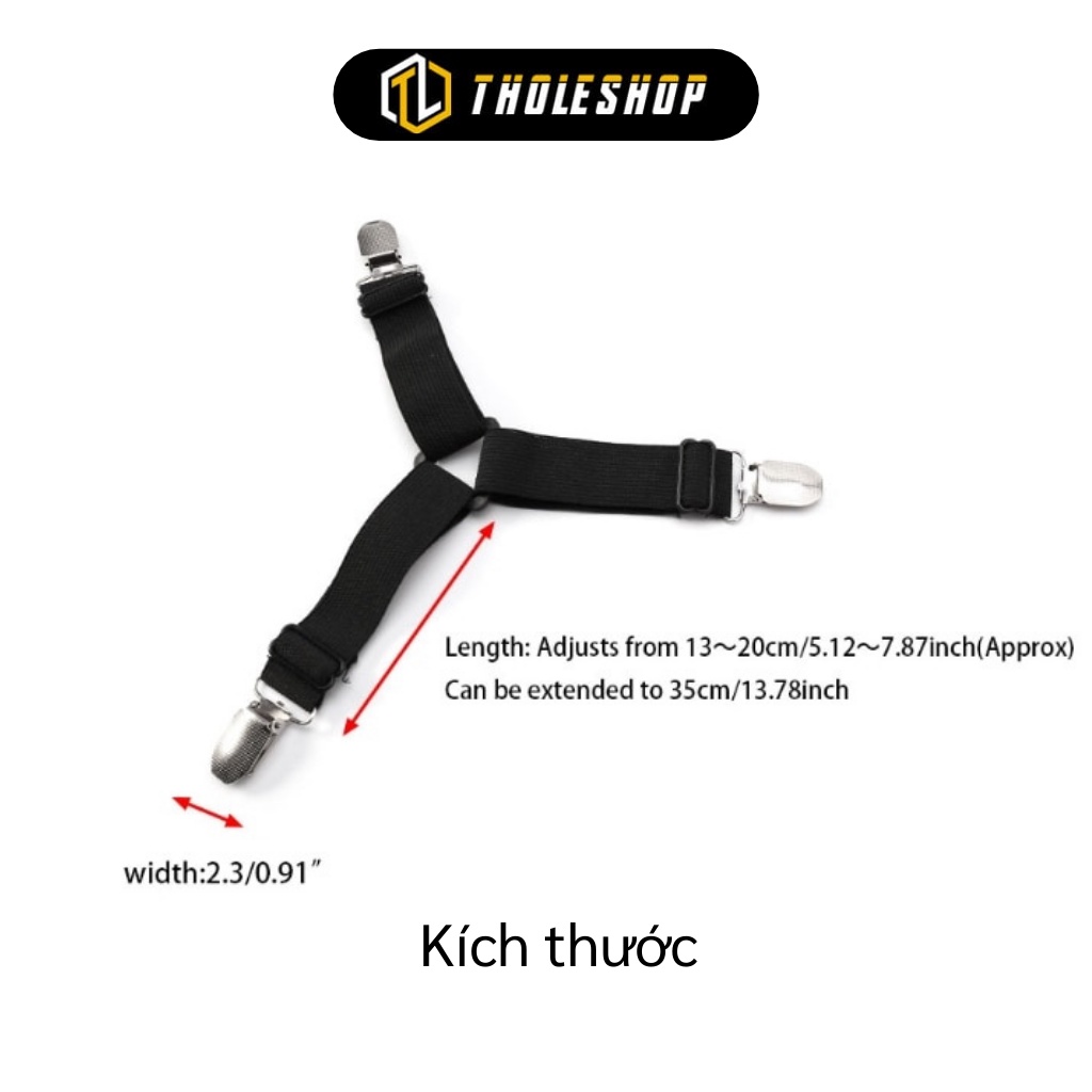 Cố Định Ga Giường - Combo 4 Miếng Kẹp Khăn Trải Giường, Trải Bàn Chống Xê Dịch 5162