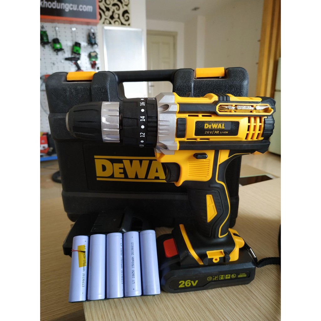 [GIÁ ƯU ĐÃI] Máy khoan Bắt vít Cầm tay DEWALT PIN 26V ( CÓ BÚA )  KHOAN BÊ TÔNG