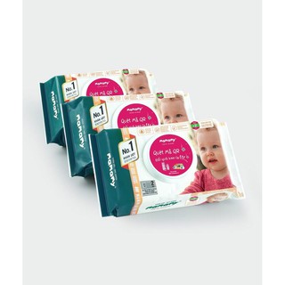Combo 3 Gói Khăn Ướt MAMAMY 100 Tờ Không Mùi Dịu Nhẹ ( HÀNG CÔNG TY CHECK MÃ QR)