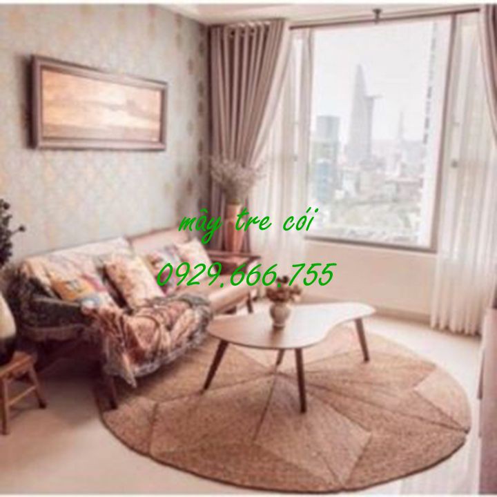 Thảm cói ngôi sao chụp ảnh decor