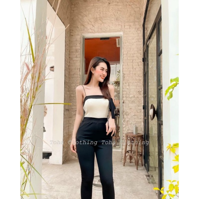 Bộ jump Umi hai dây cúp ngực quần dài