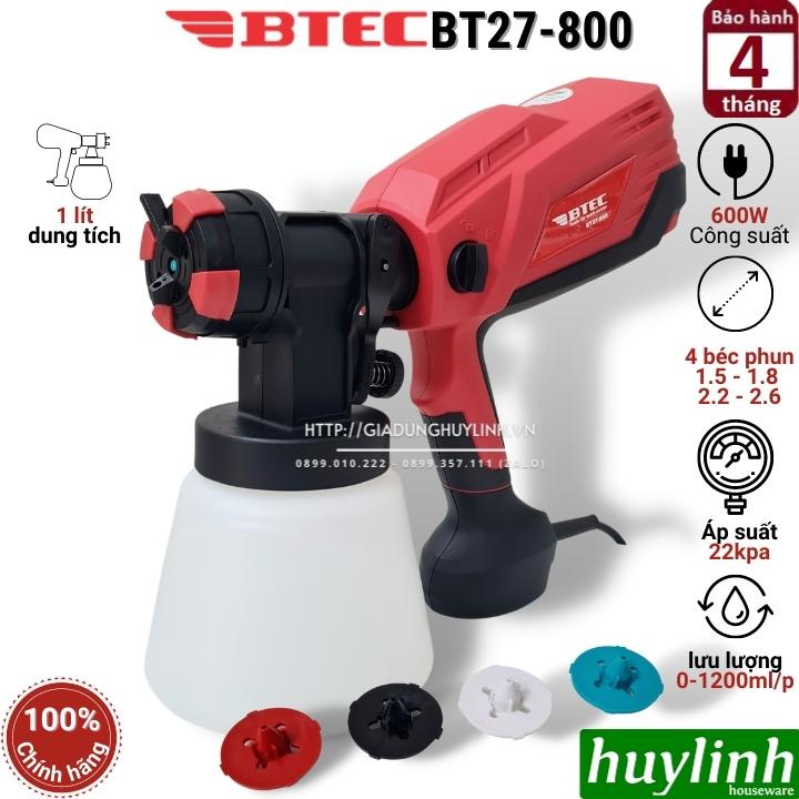 Máy phun sơn điện cầm tay Btec BT27-800 - 600W - 4 béc phun