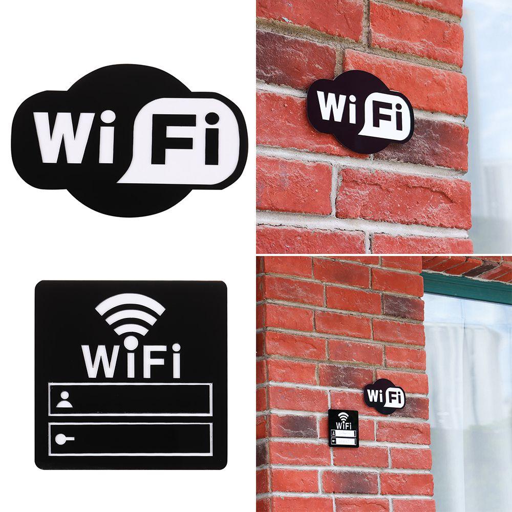 Miếng Dán Tường Hình Biển Báo Hiệu WIFI 3D
