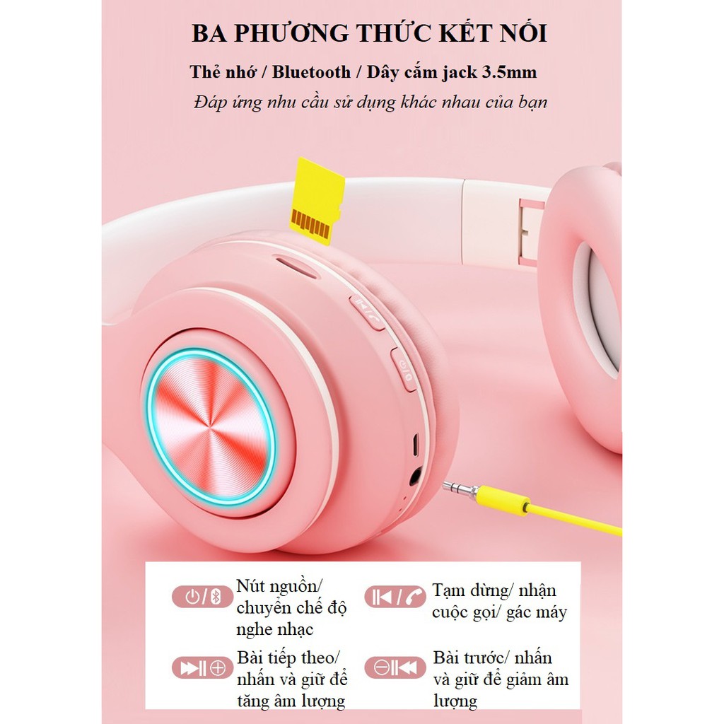 Tai Nghe Chụp Tai ❤️FREESHIP❤️ Tai Nghe Bluetooth Âm Thanh Sống Động - Tai Nghe Không Dây Iboom B39 Phong Cách Trẻ Trung