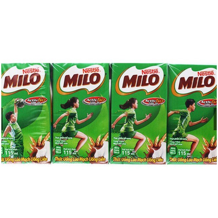 Thùng 48 hộp sữa Milo uống có đường loại 110/180ml