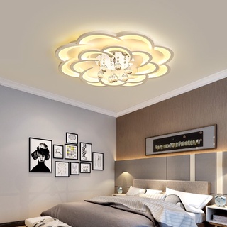 [Giá Sốc] Đèn Ốp Trần Hoa Mai Pha Lê 16 Cánh Pha Lê