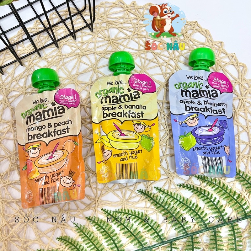 Sữa Chua Hy Lạp Mix Gạo Non Mamia Làm Bữa Sáng, Sữa Chua Organic Cho Bé Từ 6m