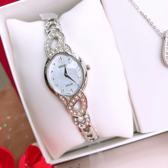 Set Đồng hồ nữ SEIKO SUP367 mặt oval
