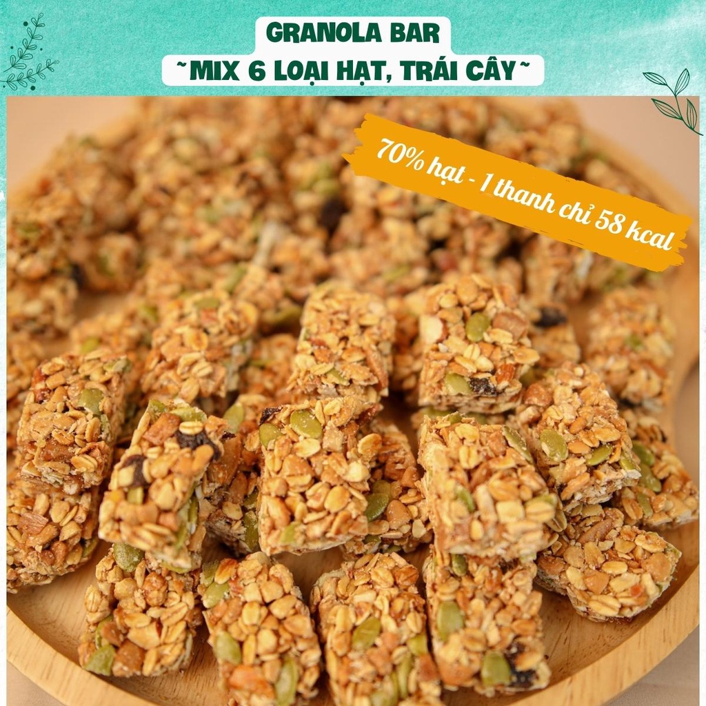 Granola bar 250g, thanh ngũ cốc ăn kiêng giảm cân, thanh năng lượng cho người tập gym, luyện tập thể thao