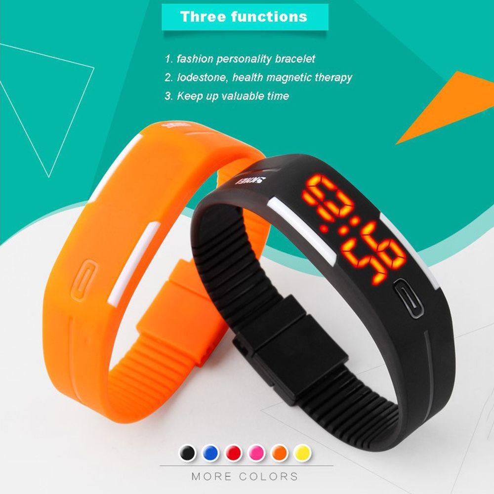 Đồng Hồ Thể Thao GLENES Thời Trang Unisex Với Dây Đeo Silicone Và Đèn LED Cảm Ứng Chạm