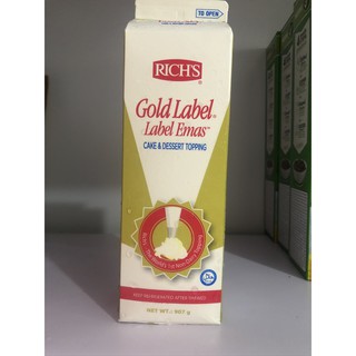 Kem Topping Gold Label Richs - 907G (Chỉ Giao Hỏa Tốc Thành Phố Đà Nẵng qua Nowship)