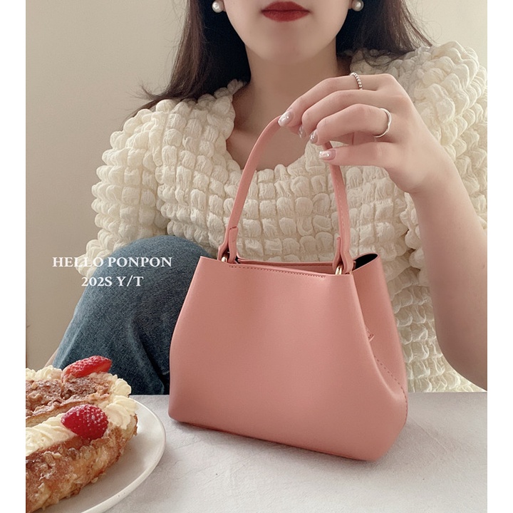 PP010 Túi xách nhỏ khóa bấm đôi kèm dây đeo chéo