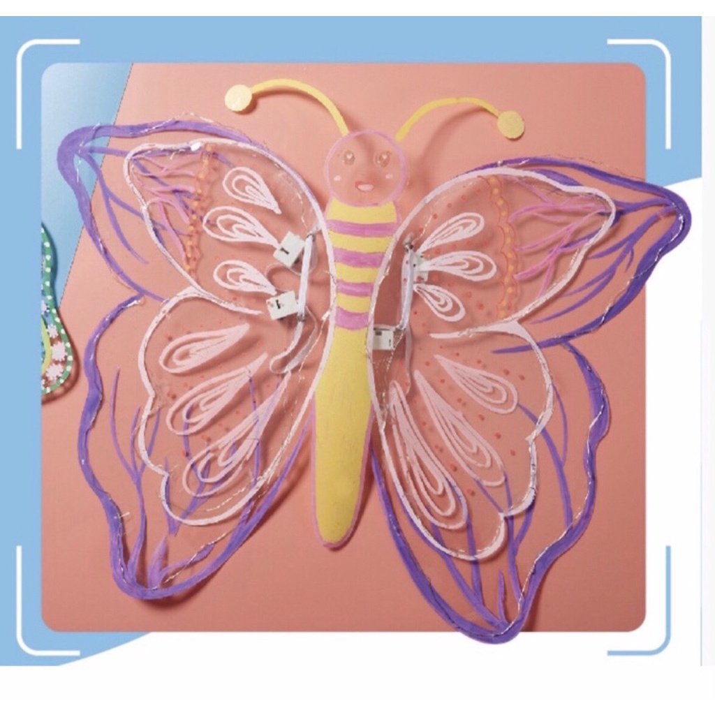 Đồ chơi cánh bướm cánh tiên phát sáng tự tô màu cho bé, hóa trang, cosplay trung thu Halloween