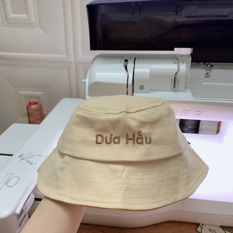 Mũ lưỡi trai/ mũ bucket thêu tên cho bé 🤎