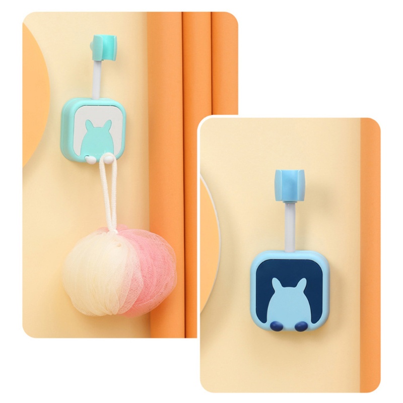 Giá Đỡ Vòi Hoa Sen Tự Dính Thiết Kế Dễ Thương Kèm Móc Ẩn Tiện Dụng