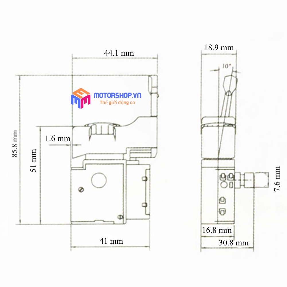 MTS Công Tắc Máy Khoan, Cò Máy Khoan Điện Cầm Tay FA2-61BEK 250VAC 4A