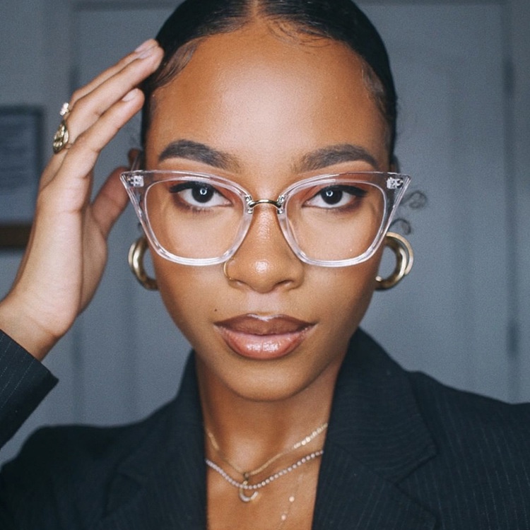 Mắt Kính Gọng Mắt Mèo Chống Bức Xạ Phong Cách Retro Chất Lượng Cao Cho Nữ