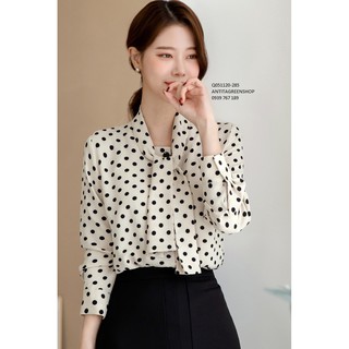 Q051120  ÁO SƠ MI CHẤM BI