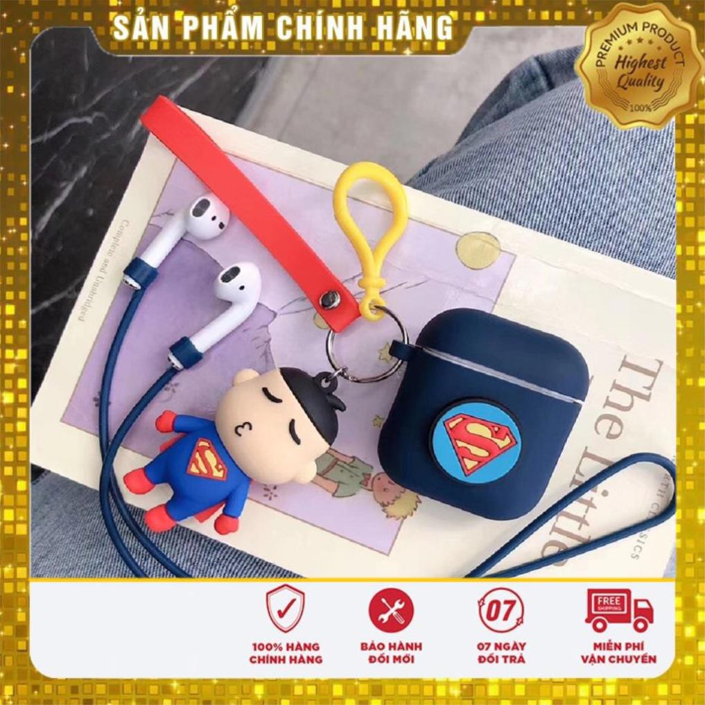 Airpods Case ⚡ Freeship ⚡ COMBO 4 MÓN SIÊU ANH HÙNG ⚡ Case Tai Nghe Không Dây Airpods 1/2/i11/i12/ - Châts case store