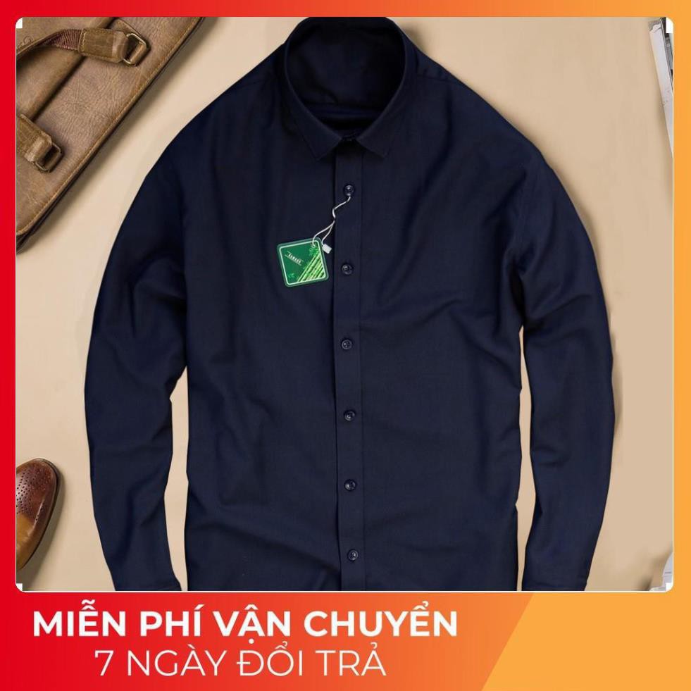 [Hàng Chuẩn] [GIẢM GIÁ 45%] - Áo sơ mi nam dài tay cổ bẻ vải cotton lụa thái chống nhăn chống xù lịch lãm