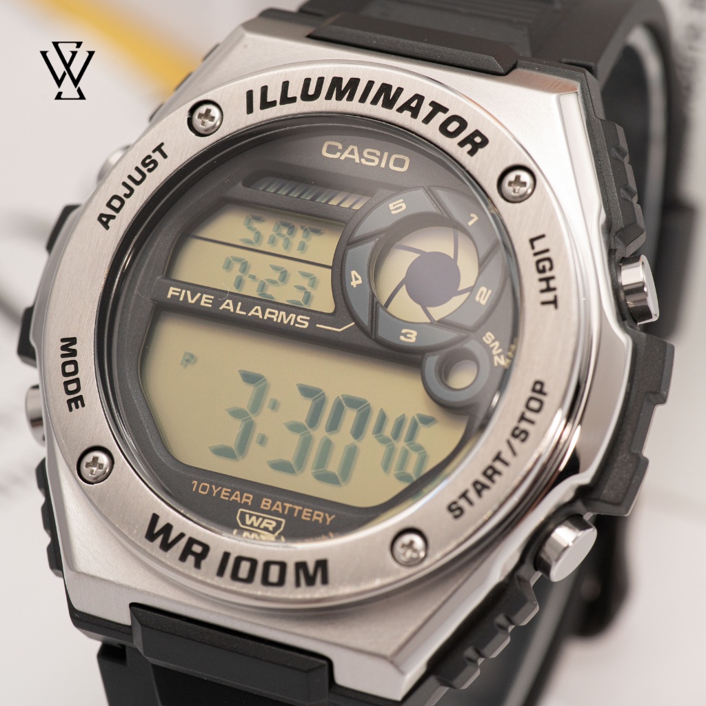Đồng Hồ Quartz Nam Casio WATCHSTORE MWD-100H-9AVDF Thiết Kế Kính Nhựa 51mm, Độ Chịu Nước 10ATM, Vỏ Thép Không Gỉ
