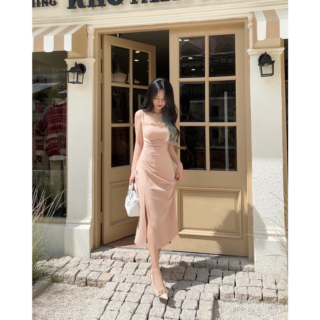 DII COLLECTION - Đầm midi thiết kế xẻ tà dự tiệc cao cấp