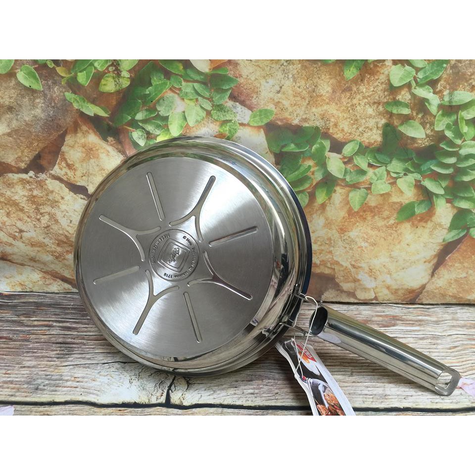CHẢO FISSLER INOX CRISPY STEELUX PREMIUM 28 CM