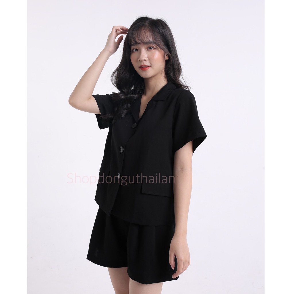 Set Áo Vest Đũi Mix Quần Sooc Ống Rộng | BigBuy360 - bigbuy360.vn