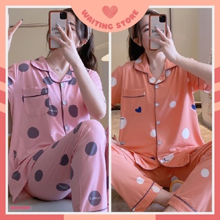 Pijama, Bộ Ngủ Nữ cotton ngắn tay quần dài CDCP03