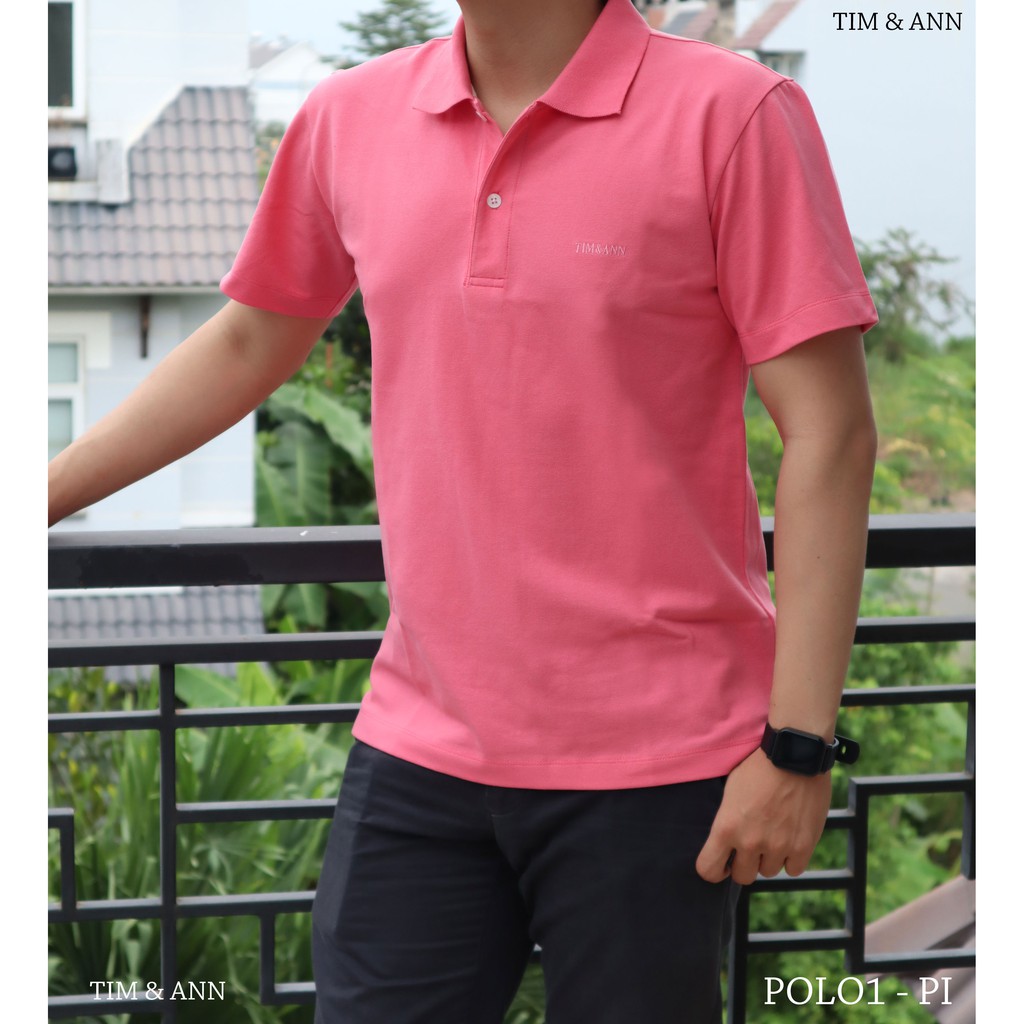 Áo Thun Nam Ngắn Tay Trơn Màu - Ao Thun Polo Cotton - Bảng 1