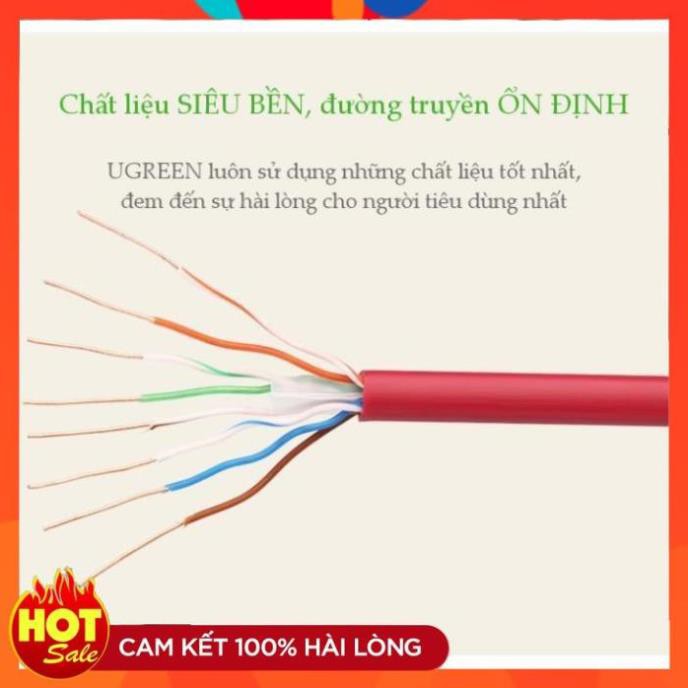 [Chính Hãng] Dây mạng bấm sẵn Cat6 dài 8M UGREEN NW101 11214 -24AWG CU - Hàng Chính Hãng